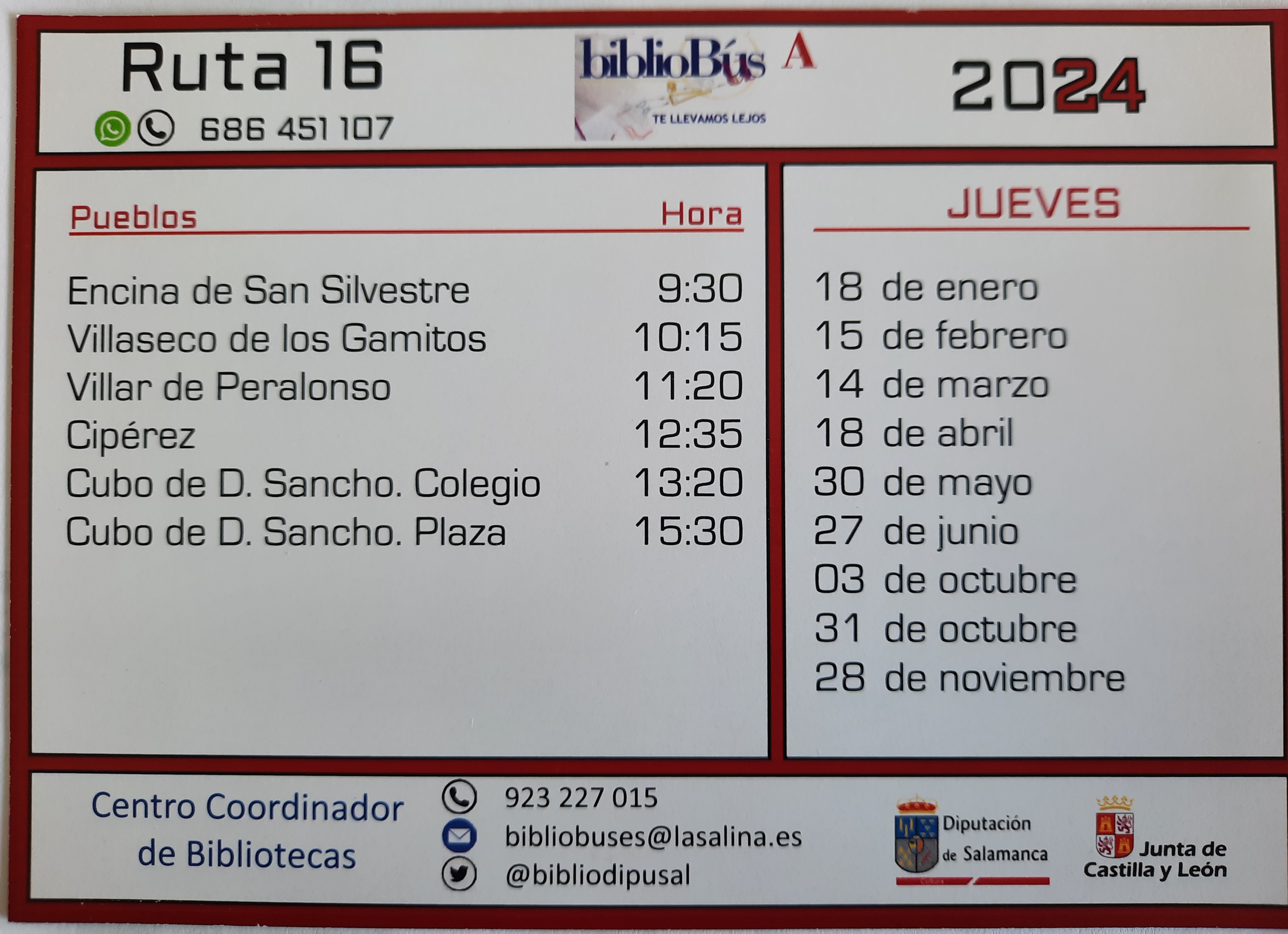 horario bibliobus